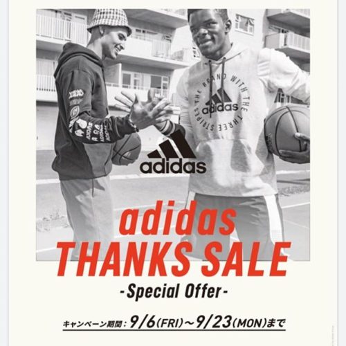 . ＼ adidas THANKS SALE／ 9/6（金）～9/23（月）まで アディダス商品2点以上のおまとめ買い¥5,000円(税込)以上で¥1,000OFFまたは2点以上のおまとめ買い¥10,000以上で¥2,000OFFと期間中シューズやウェアのセット買いがお得です！ 皆様のご来店お待ちしております！ #abcmartsports  #アディダス  #アディダスオリジナルス 
